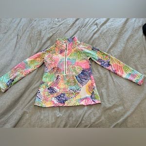 Lilly Pulitzer half zip popover- roar of the seas
